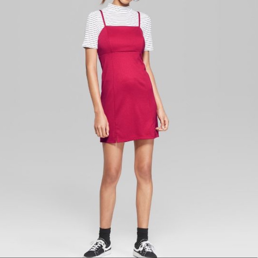 Wild Fable Pink Strappy Knit Dress 4 NWT